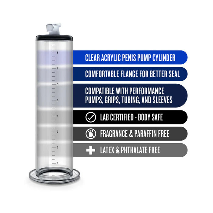 Performance Penis Pump 9 in. x 1.75 in. Cylinder Clear