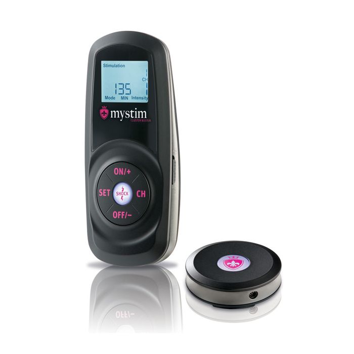 Mystim Cluster Buster Wireless eStim Starter Kit - Black
