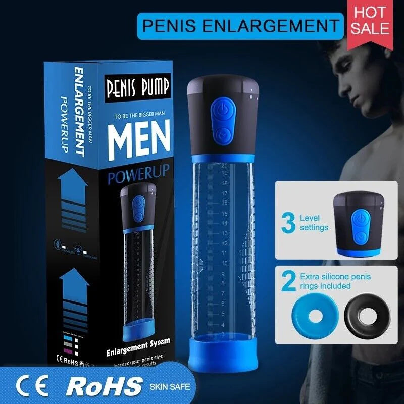 Vacuum Penis Pump for Male ED Enhancement Erectile Enlargement Penis Enlarger BG