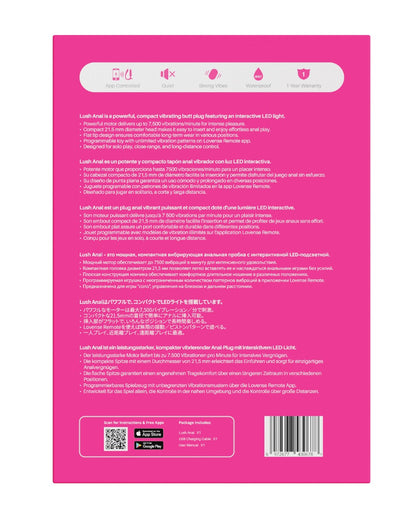 Lovense Lush Anal App-Controlled Butt Plug